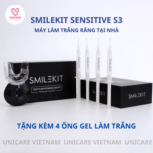 Máy làm trắng răng SMILEKIT SENSITVE S3 - Máy tẩy trắng răng không chứa Hydrogen Peroxide giúp làm trắng răng an toàn