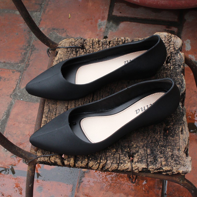 Giày búp bê Alina 3p giày nhựa đi mưa giày công sở V158