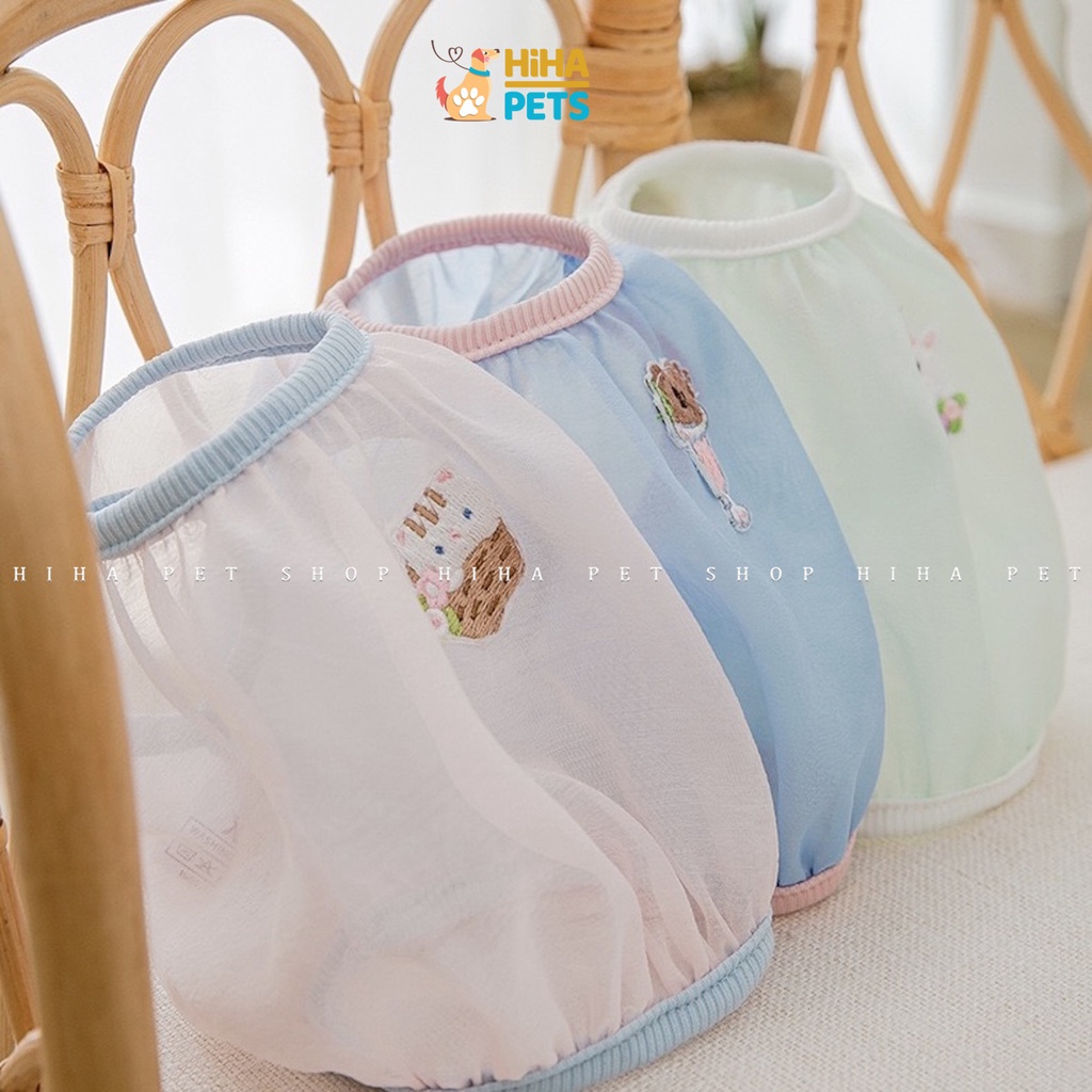 Áo Thun Cho Chó Mèo Mát Mẻ Mùa Hè, Quần Áo Thú Cưng Cao Cấp Hihapet