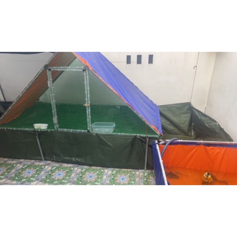 Bể bạt nuôi ốc , ếch cá , xanh bộ đội 2x1x1