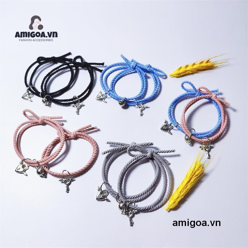 ✨✨Vòng Tay Thép Không Gỉ Mặt Trái Tim Từ Tính Thời Trang Cho Cặp Đôi