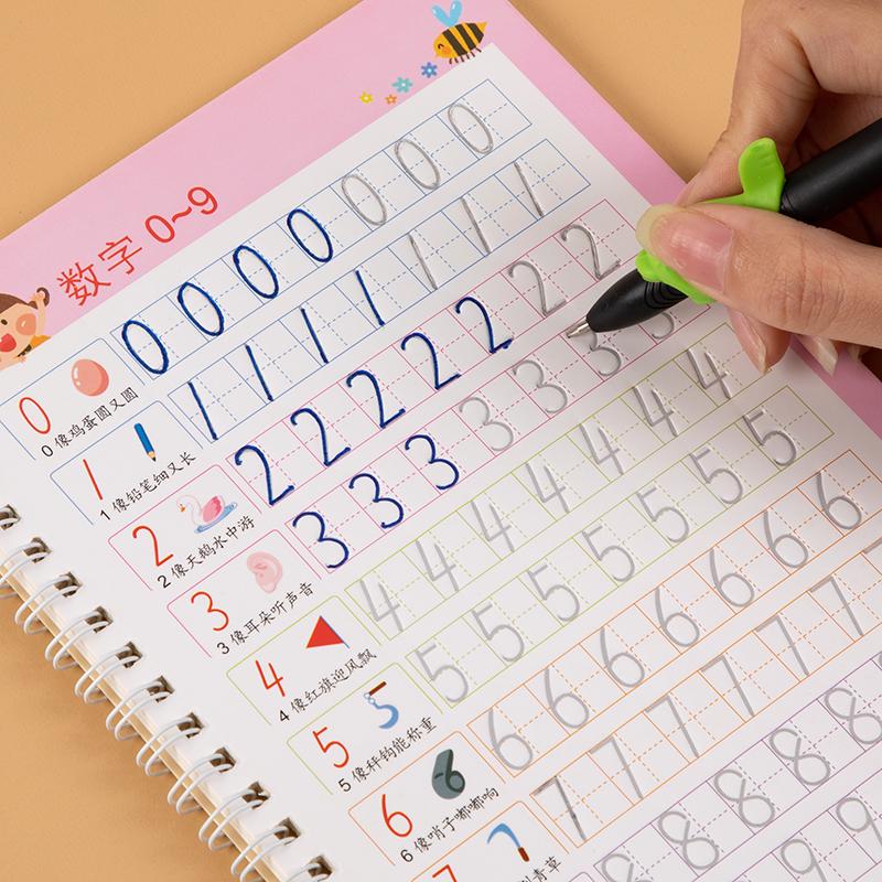 Bộ 3 Vở Tô Màu Tập Viết Tự Xóa Thần Kỳ Cho Bé - Tặng Kèm Bút Viết