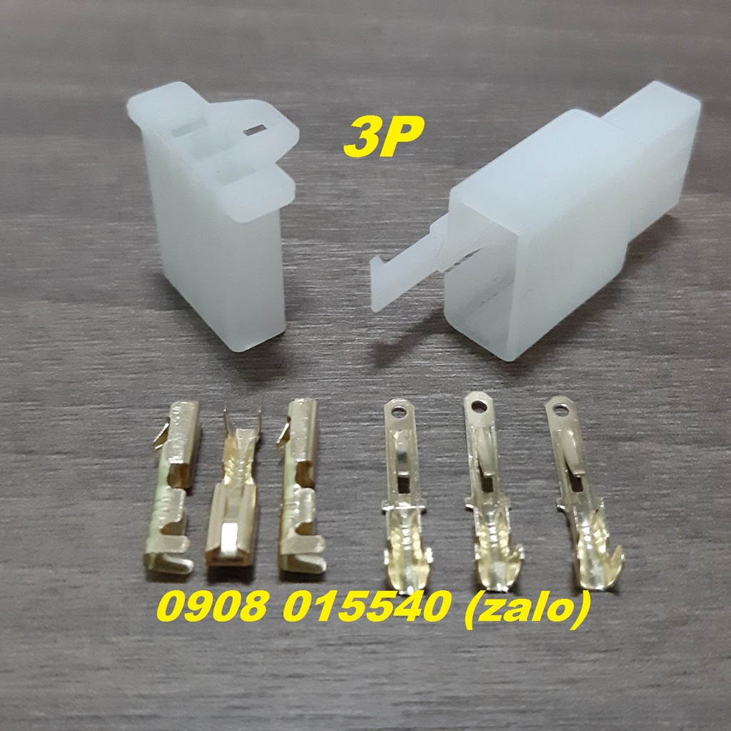 (10 Bộ/ 1 Bịch) Jack nhựa 3P + Cos 2.8
