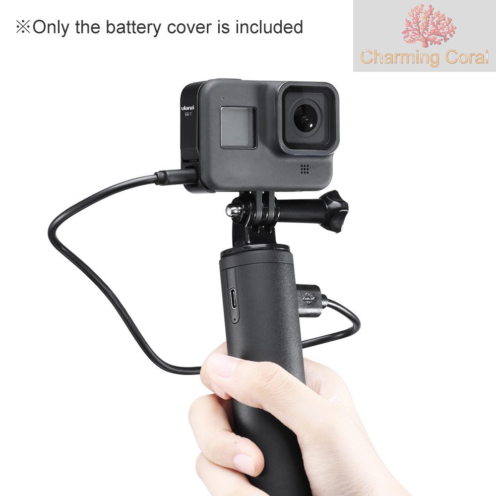 CTOY ulanzi G8-7 Action Camera Battery Cover Lid Removeable Type-C Charging Port Adapter Aluminum Alloy Compatible with GoPro Hero Black 8