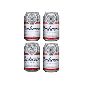 Pack 4 lon bia Budweiser (330ml/lon)