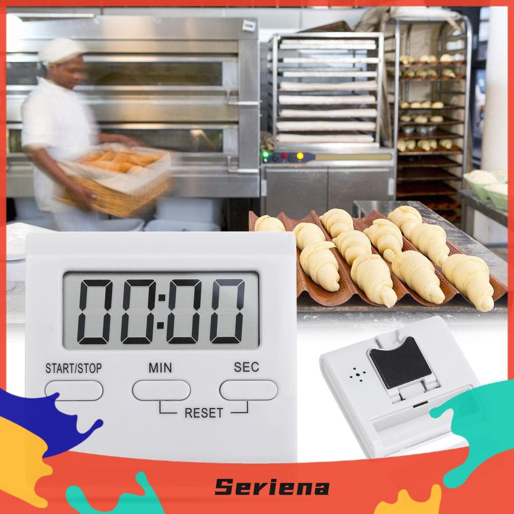 Đồng Hồ Báo Thức Điện Tử Màn Hình Lcd Gắn Nam Châm Cho Nhà Bếp