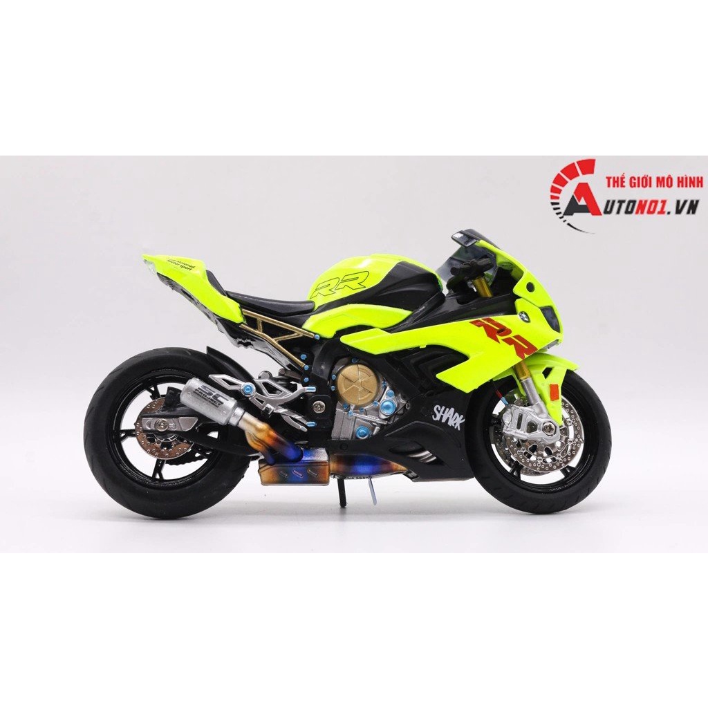 MÔ HÌNH XE ĐỘ BMW S1000RR GREEN ĐỘ PÔ SC TỈ LỆ 1:12 AUTONO1 D193