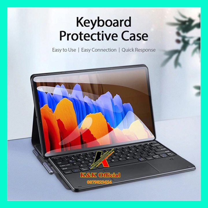 Bao Da Kèm Bàn Phím Samsung Tab S7, S7 FE,S7+ Plus,Tab S8, S8+ Plus, S6 Lite Hiệu Dux Ducis Có Bàn Di Chuột TouchPad