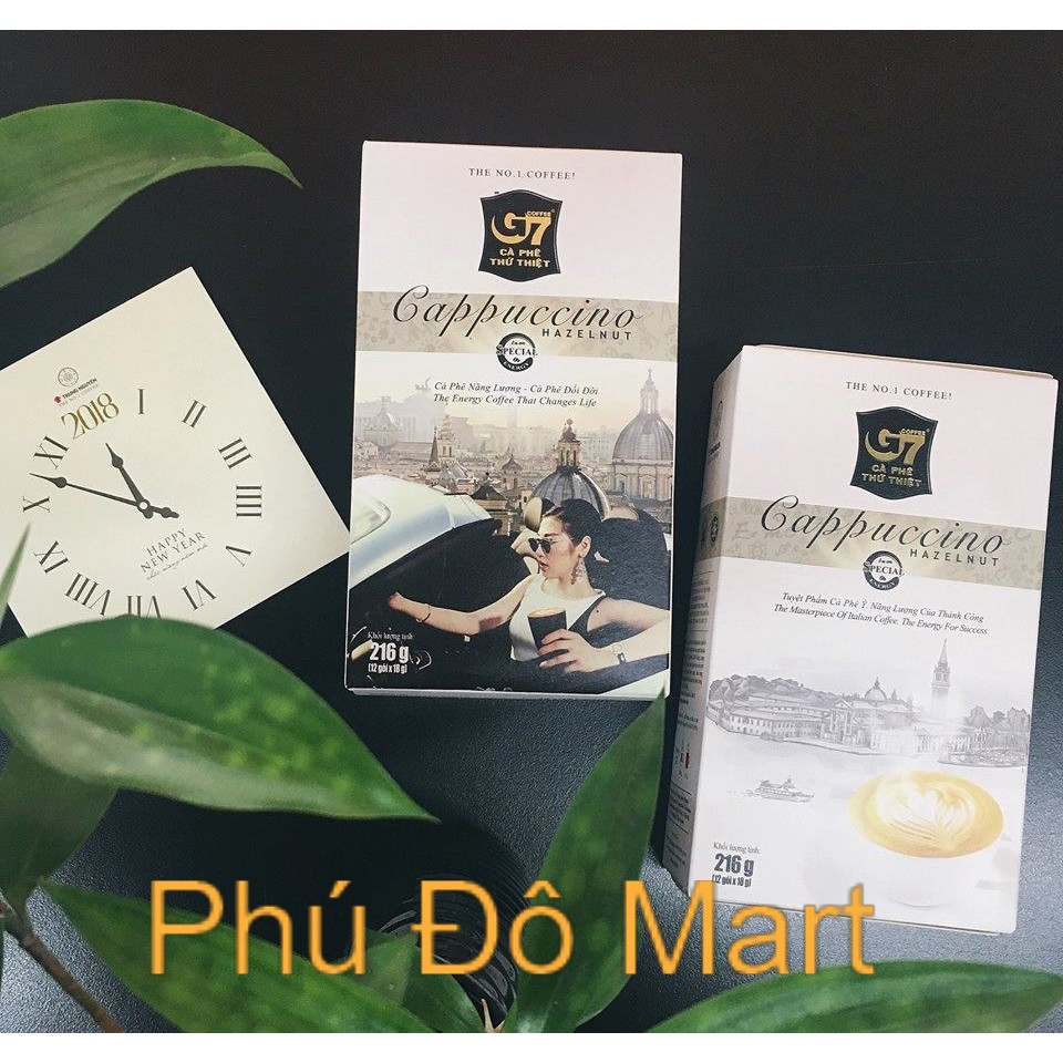 ( Combo 12 hộp ) Cà Phê Sữa Hòa Tan Trung Nguyên Legend Cappuccino vị Mocha/ Hazelnut/ Coconut  hộp12 sticks 18gr