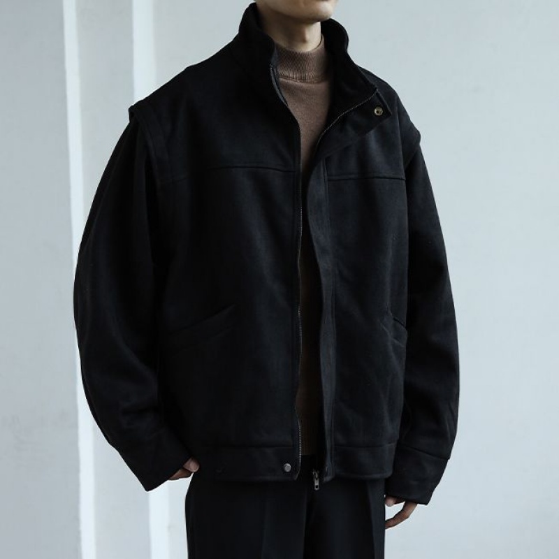 Áo Khoác Bóng Chày Da Lộn Thời Trang Thu Đông Mới Cho Nam