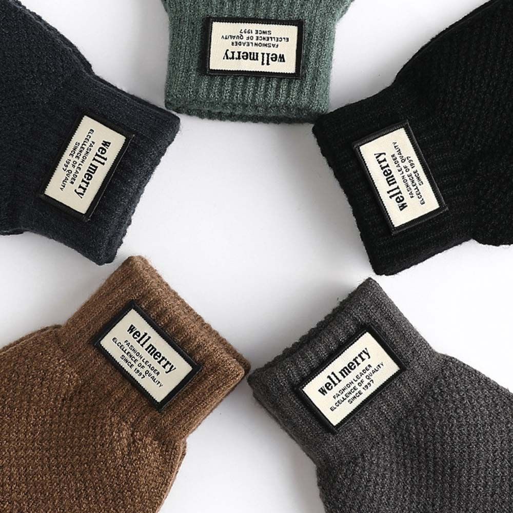 Găng tay năm ngón mềm mại dày dặn giữ ấm mùa đông cho nam