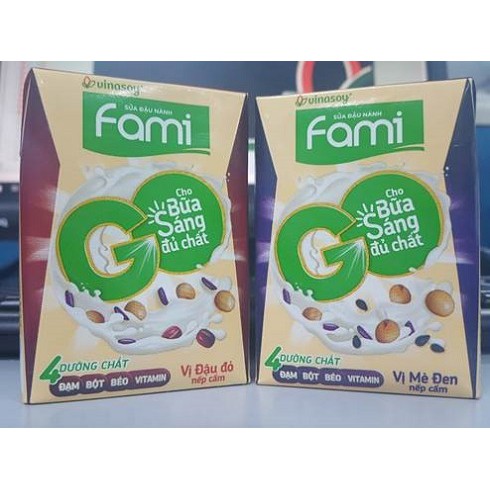 Sữa Fami đậu đỏ, mè đen nếp cẩm ( sản phẩm mới)