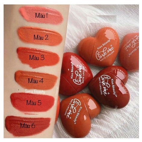 Son kem lì Trái tim Kiss Beauty Cover Me chính hãng