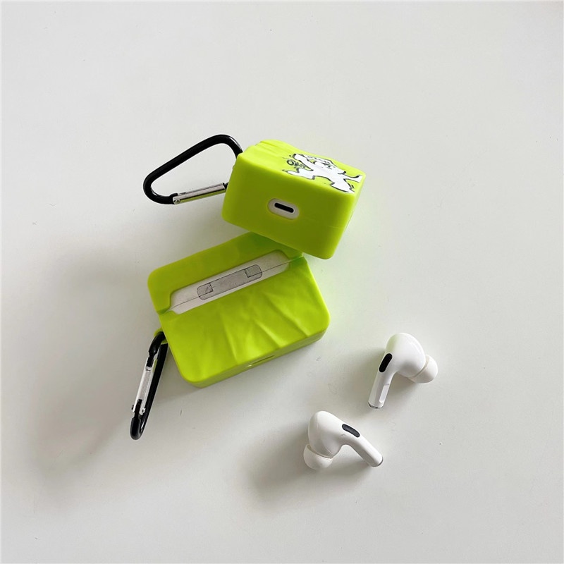Ốp Điện Thoại Màu Xanh Lá Dạ Quang In Họa Tiết Hoạt Hình Vui Nhộn Cho iPhone13ProMax 12ProMax IX/XSMAX 11PROMAX XR i8p