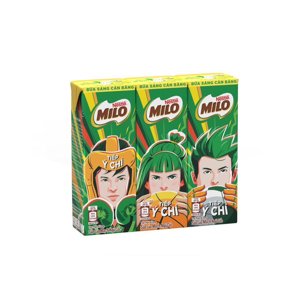 Thùng 36 hộp sữa Nestle Milo bữa sáng 180ml/ hộp