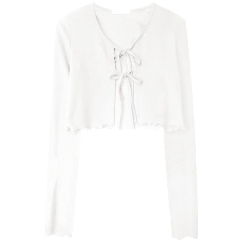 Jiashucheng Áo Khoác Cardigan Hai Dây Màu Đen Dáng Ngắn Chất Liệu Lụa Mỏng Cao Cấp Thời Trang Cho Nữ