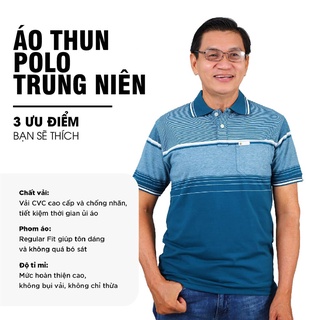 Áo Polo Nam Trung Niên Có Túi Trơn Chất Liệu Cotton Cao Cấp