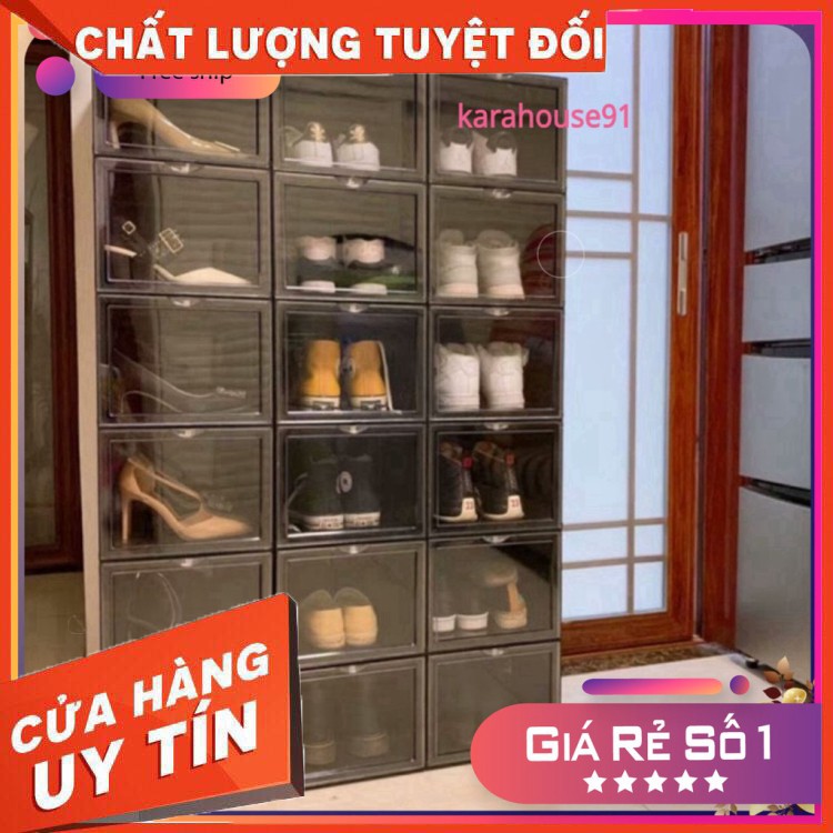 HỘP ĐỰNG GIÀY NẮP ghép  NHỰA ĐÚC VIÊT NHẬT CỨNG. MỖI HỘP CHỊU TỐI ĐA 10Kg. ĐỂ GIÀY BIG SIZE .BÁN THEO 1 HỘP