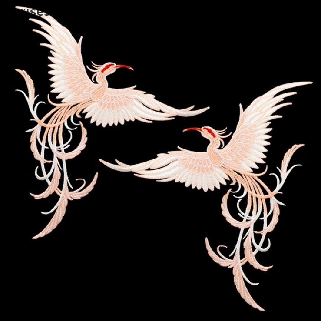 Sticker Ủi Thêu Hình Chim Phượng Hoàng Phong Cách Trung Hoa ♨Trên đó