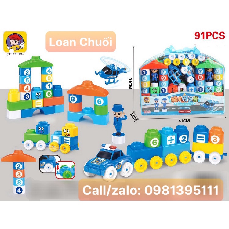 ĐỒ CHƠI LEGO XẾP HÌNH 91 CHI TIẾT CHO BÉ.