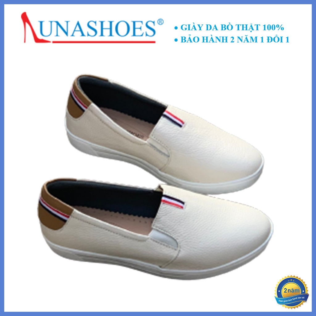 Slip on nữ, giày trung niên da bò thật Lunashoe (711) - lười da nữ tăng chiều cao - bảo hành 2 năm 1 đổi 1