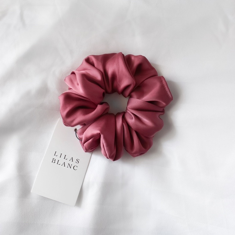 Buộc Tóc Scrunchies Chất Liệu Lụa Nhiều Màu LILAS BLANC