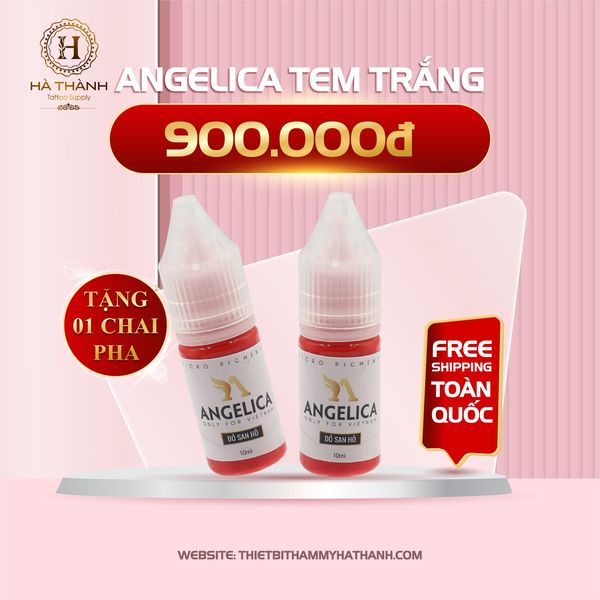 Mực ANGELICA VIỆT TEM TRẮNG Siêu Đậm, lên màu nhanh, bám màu tốt, giữ màu 95%, KHÔNG bị sỉn màu - Hà Thành Tổng Kho