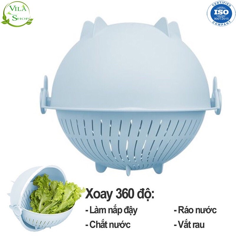 Bộ thau gổ xoay đa năng YoKo 28cm(Hàng siêu thị )