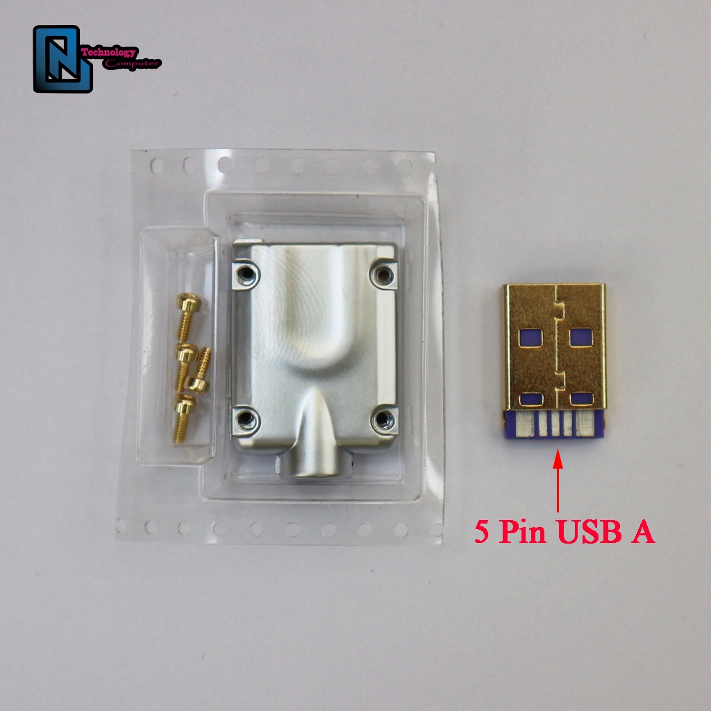 Vỏ Bọc Type C USB A Nhôm Đúc Nguyên Khối Đẹp Mắt Thích Hợp Làm Dây Handmade
