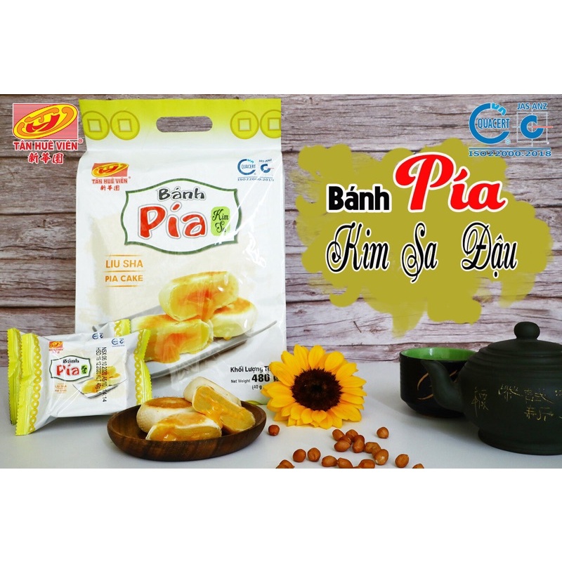 Bánh Pía Kim Sa Đậu Tân Huê Viên 480gam (12 cái nhỏ)