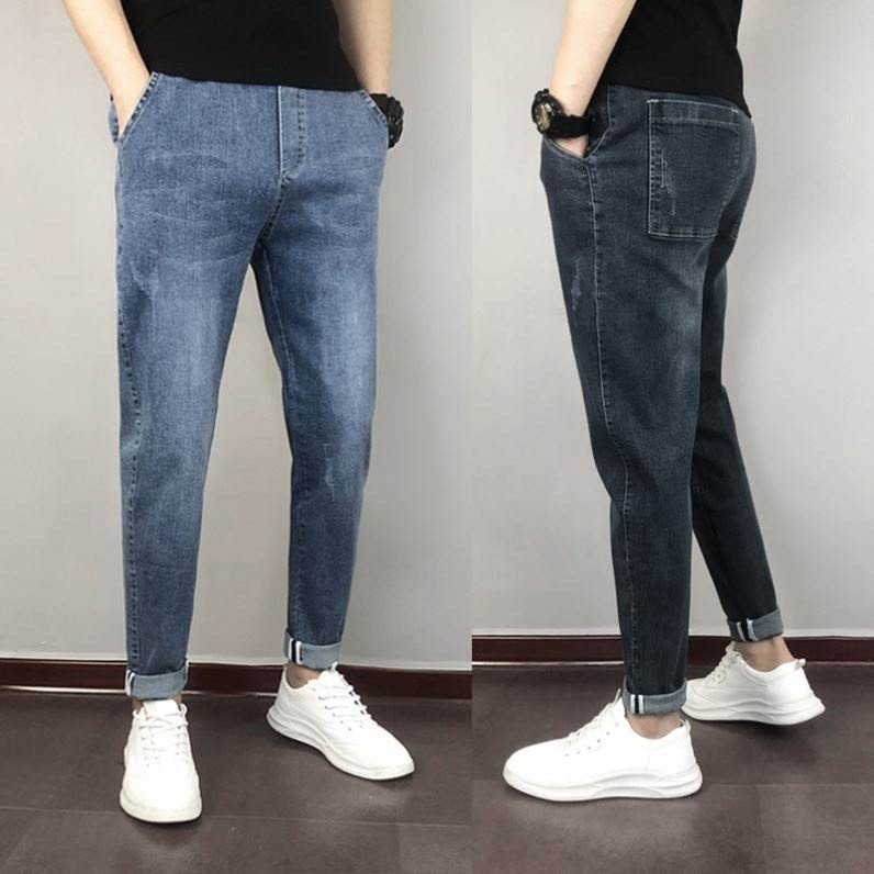 Quần jean nam dài, quần bò nam màu trơn chất jean co dãn thoải mái vận động [HÀNG Y HÌNH]