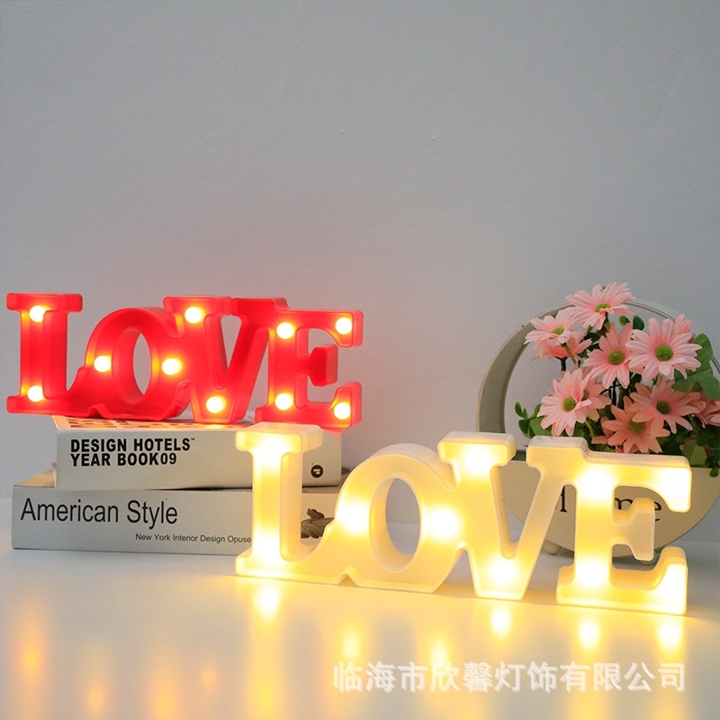 Đèn led LOVE decor, trang trí tiệc