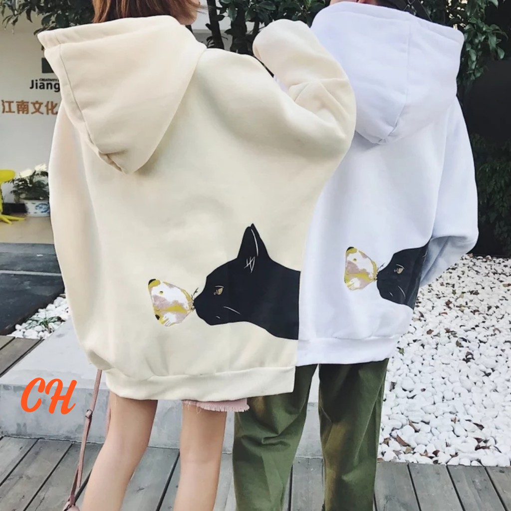 Áo hoodie mèo bướm siêu đẹp CHU0412