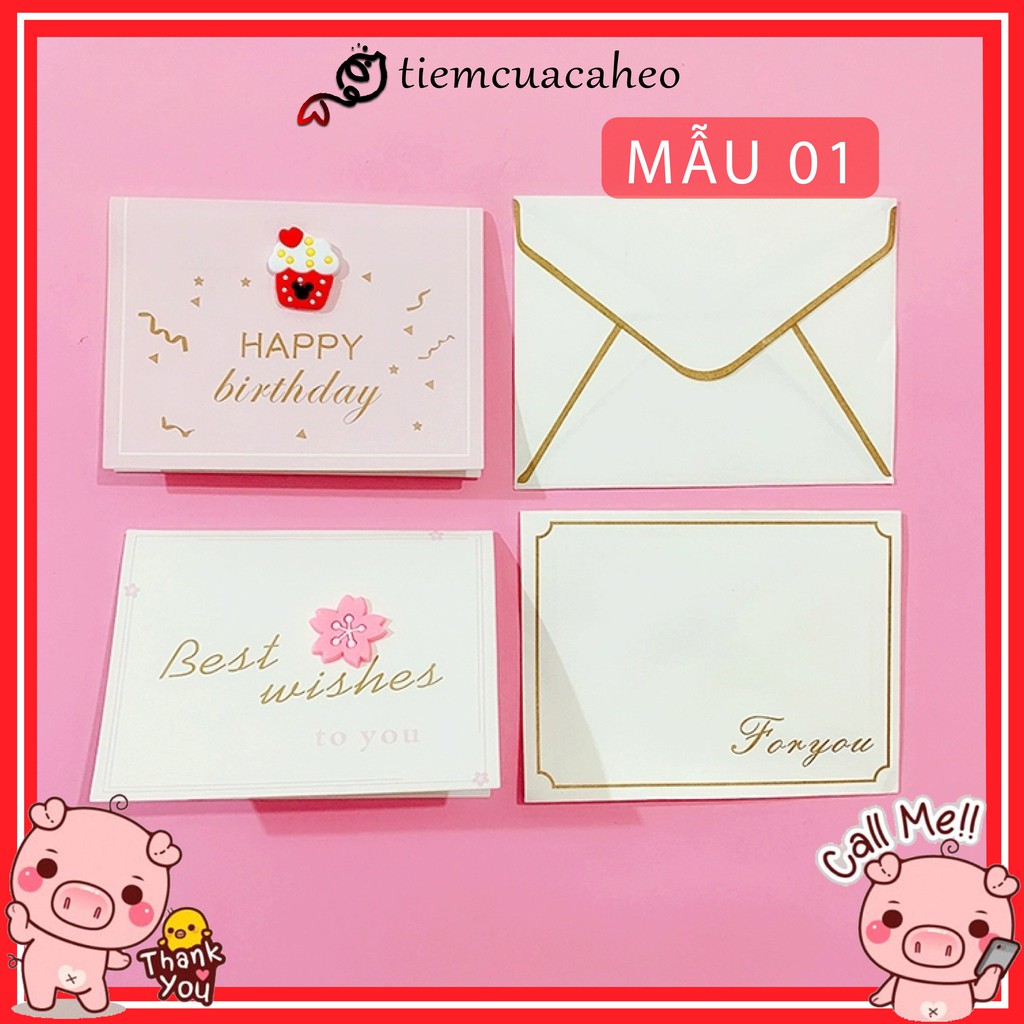 (Sẵn hàng tại SG) Thiệp ghi lời chúc, giấy note mừng sinh nhật, quà tặng online dịp lễ, ngày kỷ niệm nhắn gửi yêu thương