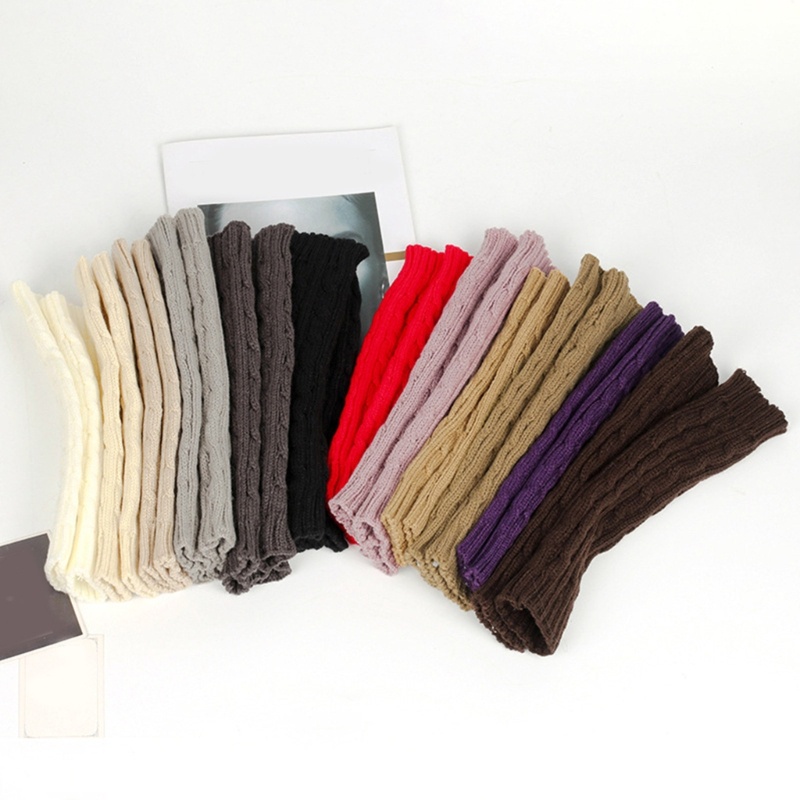 Găng Tay Dệt Kim Hở Ngón Mềm Mại Chống Gió Mùa Đông Cho Người Lớn