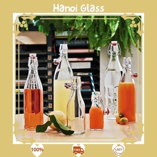 Chai thuỷ tinh 🍭 Nắp Cài 🍭 250ml đựng mật ong nước ép - [ RẺ VÔ ĐỊCH ]