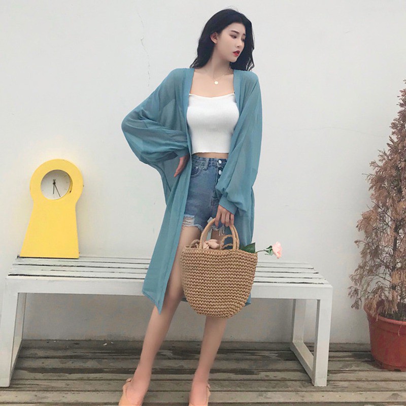 Áo Khoác Cardigan Dáng Dài Thời Trang Nữ Tính