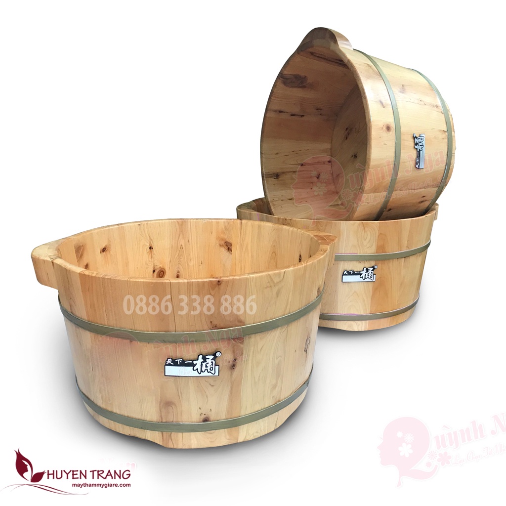 Chậu Gỗ Ngâm Chân Cao Cấp Chuyên Dùng Trong Tiệm Nail, Spa Đông Y, Thẩm Mỹ Viện Huyền Trang NANOCEE