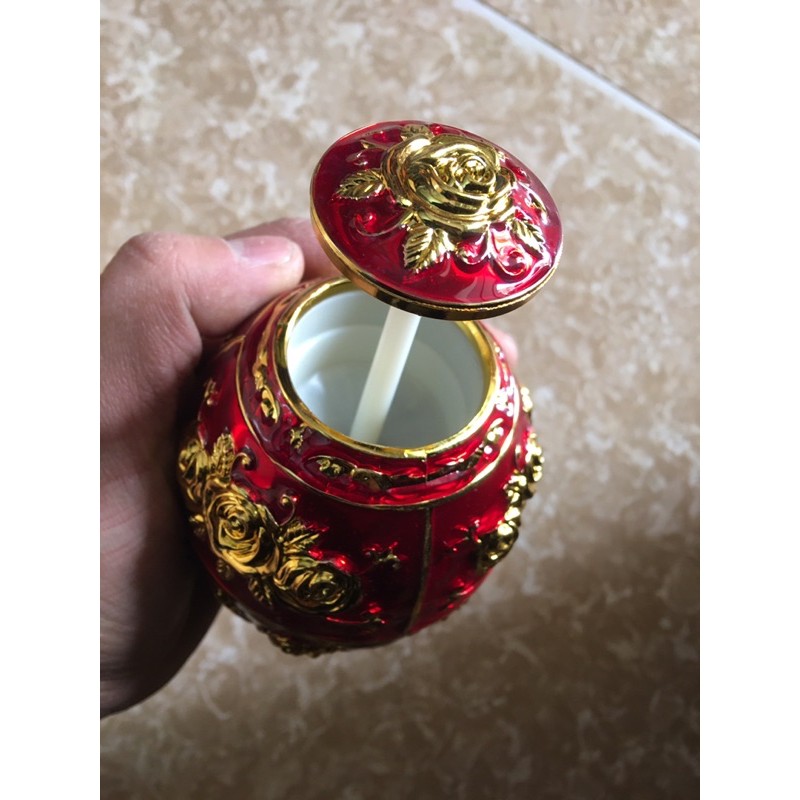 Lọ đựng tăm, hũ tăm (Nhấn để mở lấy tăm và đóng nắp lọ) -Chất liệu Hợp kim cao cấp, thiết kế tinh xảo