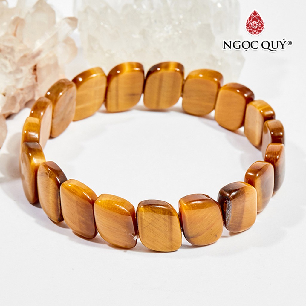 Vòng tay đá thạch anh mắt hổ bản tiger's eye quartz - Ngọc Quý