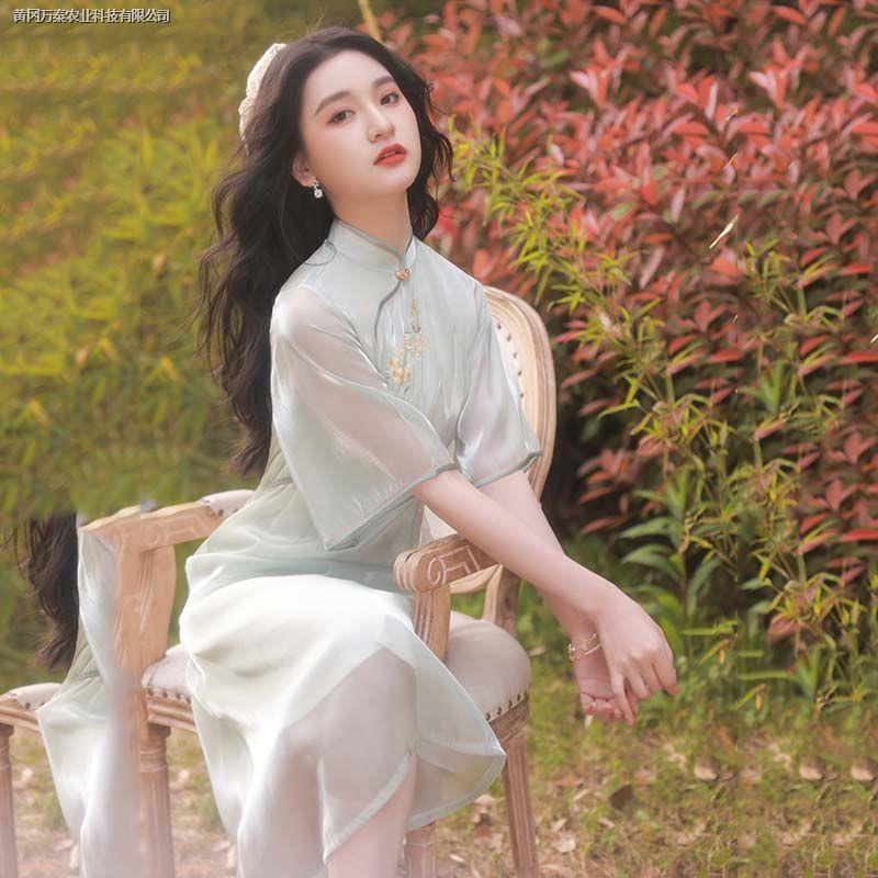 Đầm Sườn Xám Cách Tân Dáng Chữ a Phong Cách Retro Thời Trang Mùa Hè Cho Nữ