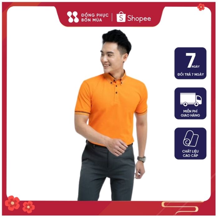 Áo thun polo nữ công sở Nam/ Nữ có cổ form rộng tay ngắn phông trơn cao cấp mặc đi làm,đi chơi thể thao basic sẵn hàng