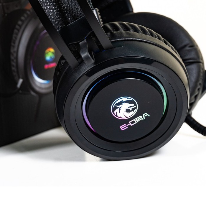 Tai Nghe Gaming Chụp tai Edra EH410 PRO có mic âm thanh giả lập 7.1 led RGB - hàng chính hãng bảo hành 24 tháng