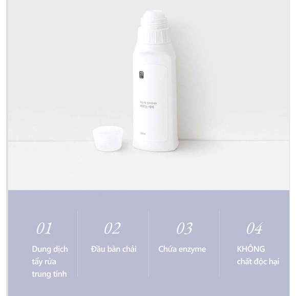 SAENGONG - Chai tẩy cổ áo có đầu bàn chải mềm 220ml xuất xứ Hàn Quốc
