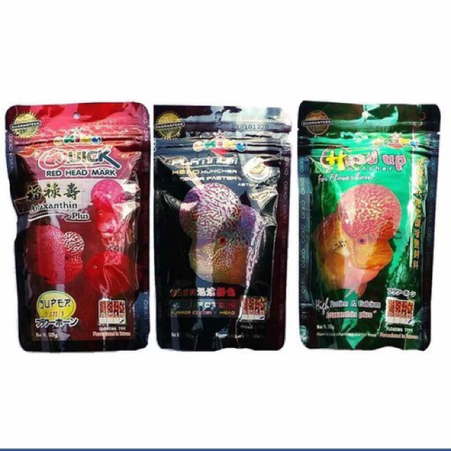 Thức ăn cho cá la hán lên đầu, màu và châu Okiko Thái Lan