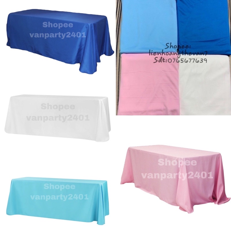 Khăn trải bàn thun mịn , trang trí sinh nhật, party, tiệc cưới, khai trương, thôi nôi, đầy tháng…