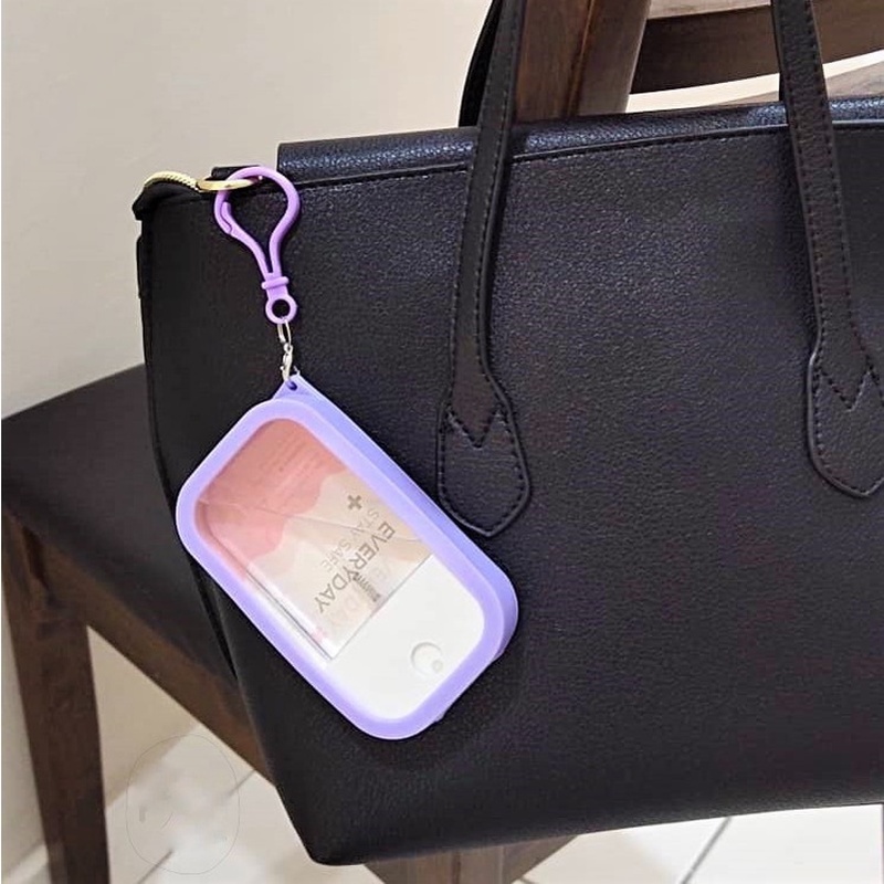 Vỏ bọc chai xịt nước hoa bằng silicone kèm móc khóa