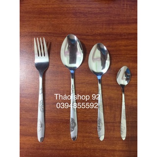 Thìa/dĩa inox cao cấp cán dài cho bé-người lớn