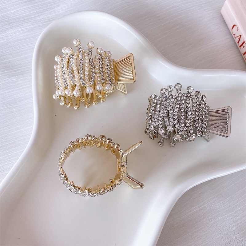 Kẹp Tóc Hình Cá Mập Đính Ngọc Trai Giả Xinh Xắn Cho Nữ