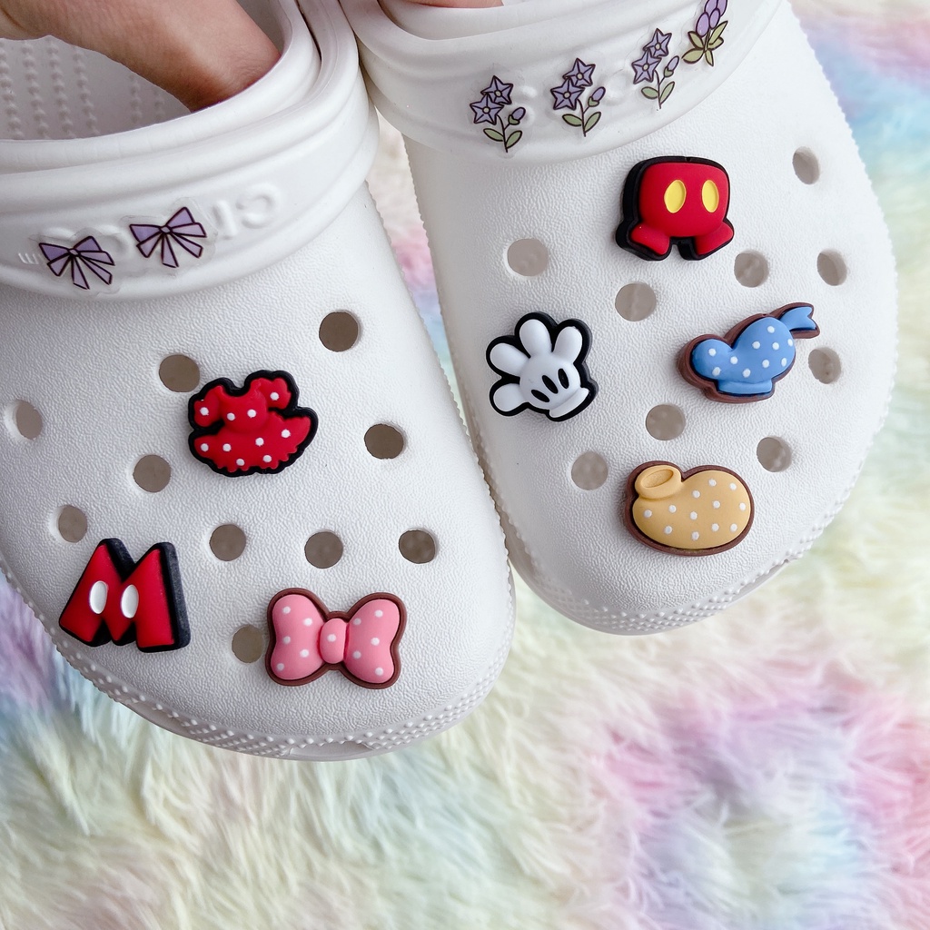 Set 7 Phụ Kiện Nút Giày Tự Làm Tiện Dụng#Bộ Đồ Hoạt Hình Mickey